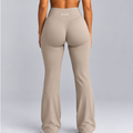 Pantalon évasé taille haute - Beige