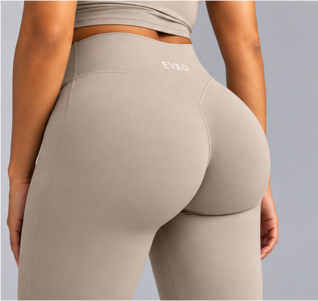 Pantalon évasé taille haute - Beige