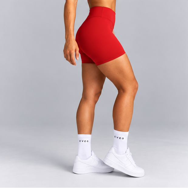 Shorts taille haute MotionSculpt™ 6 po Rouge
