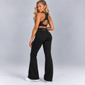 Pantalon évasé taille haute - Noir
