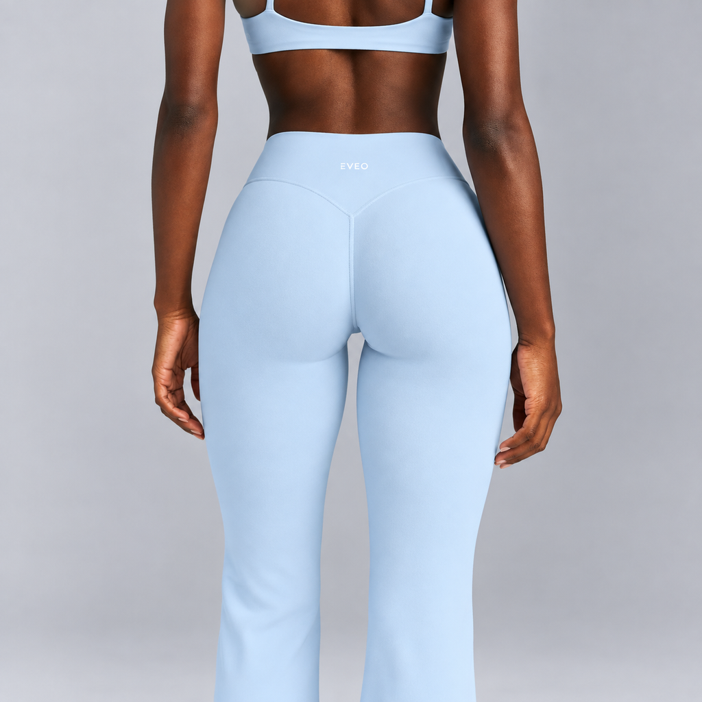 Pantalon évasé taille haute - Gris